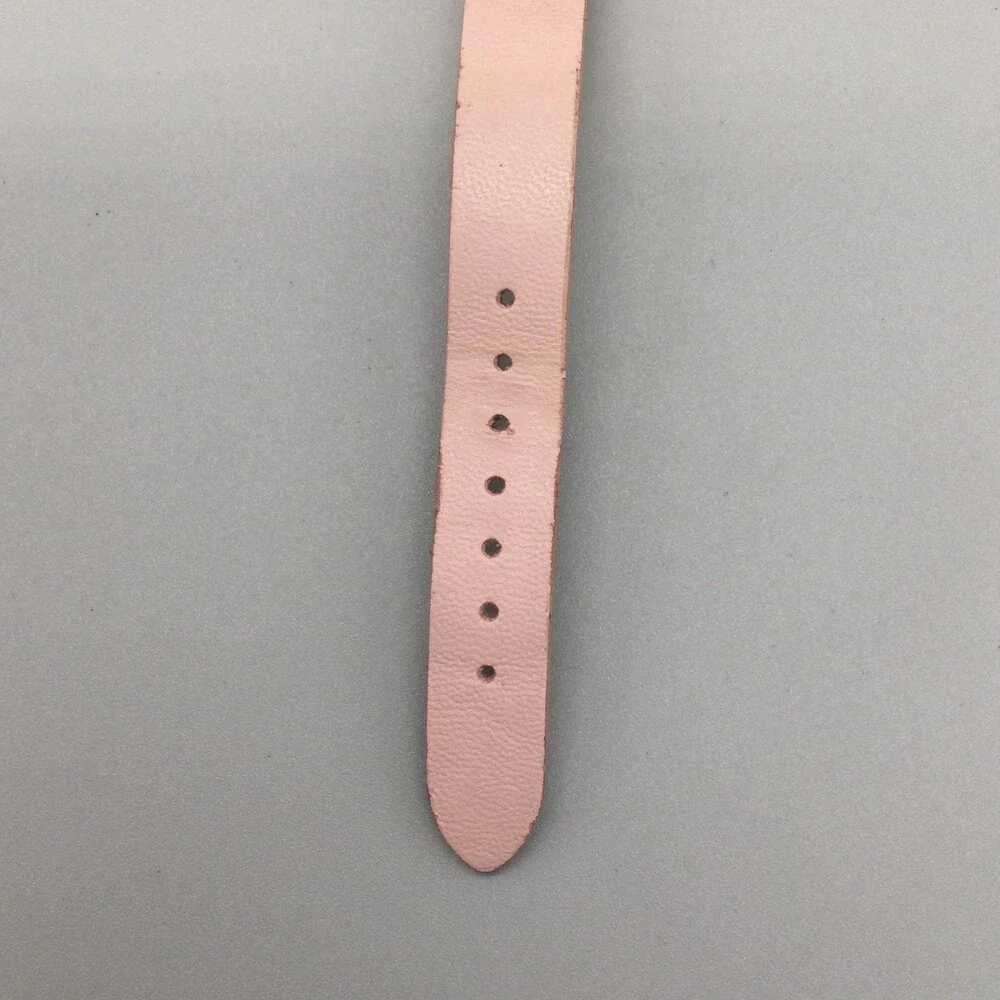 Nine West Womens Watch 38mm Floral Rose Gold Pink Leather NW/2044 New Battery